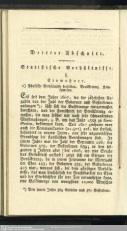 Dritter Abschnitt. Statistische Verhältnisse