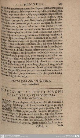 MAGISTRI ALBERTI MAGNI EPISCOPI RATISBONENSIS, ...