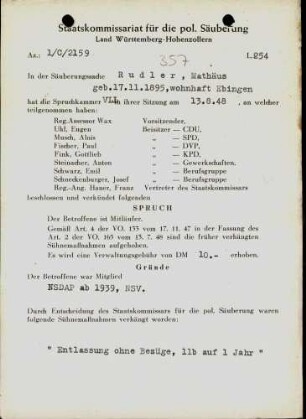 Rudler, Mathäus