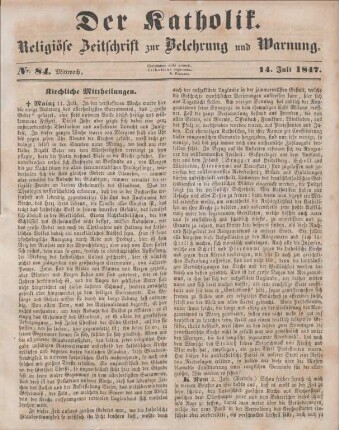 341-344 Kirchliche Mittheilungen