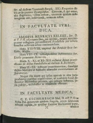 In Facultate Medica.