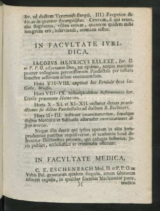 In Facultate Medica.