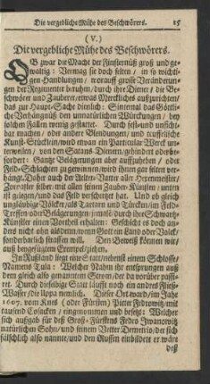 (V.) Die vergebliche Mühe des Beschwörers.