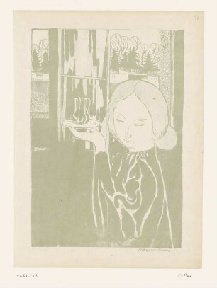 Mädchen mit Teekanne
