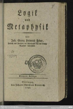 Logik und Metaphysik