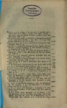 Catalogus van hoogduitsche, grieksche, latijnsche en engelsche boeken, die bij Johannes Müller in voorrad en te bekomen zijn, 2. Regtsgeleerdheit, staatswetenschap