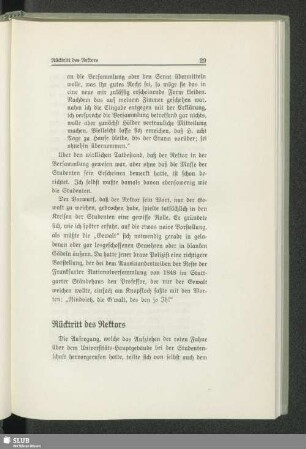 Rücktritt des Rektors
