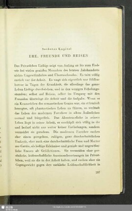 Sechstes Kapitel. Ehe, Freunde Und Reisen
