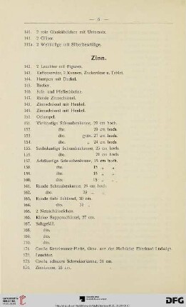 Zinn (Nr. 142-182)