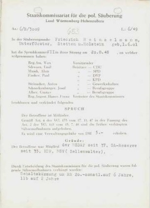 Heinzelmann, Friedrich