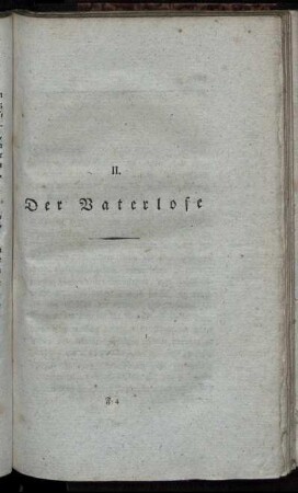 II. Der Vaterlose