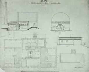 Festung Königstein, Entwurf zum Umbau des Bauernhauses nebst Anbau eines Kesselhauses : Königstein, Festung