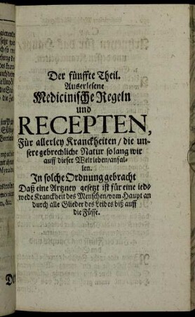 Der fünffte Theil