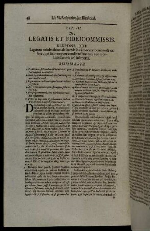 Tit. III. Legatis Et Fideicommissis.