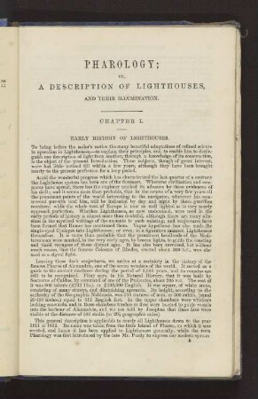 CHAPTER I. EARLY HISTORY OF LIGHTHOUSES