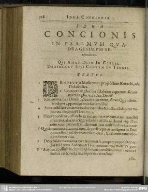 Idea Concionis In Psalmum Quadragesimum Secundum