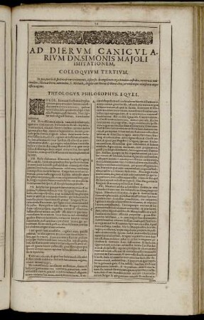 Colloquium Tertium. In quo prævio de spectris & terriculamentis [...]