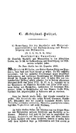 C. Medizinal-Polizei