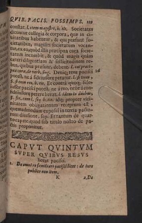 Caput Quintum super quibus rebus liceat pacisci.