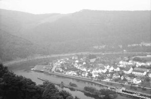 Hirschhorn: Neckarschleife von oben