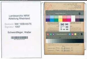 Entnazifizierung Walter Schwerdtfeger , geb. 05.02.1912 (Verw.Angestellter)