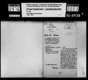 Schuldenwesen der Teilgemeinde Glashofen, Gemeindebezirk Oberrot