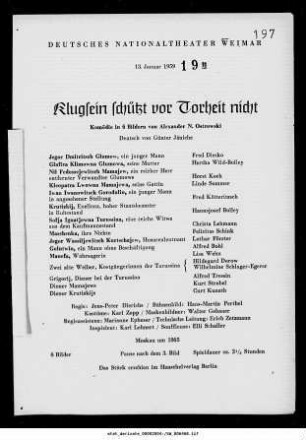 Klugsein schützt vor Torheit nicht