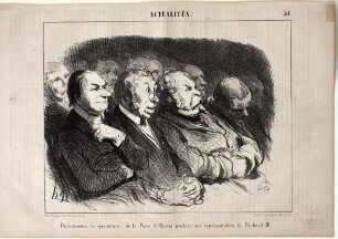 Physionomies de spectateurs de la Porte St.-Martin pendant une représentation de Richard III.