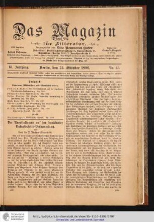 Nr. 43. - 24. Oktober 1896