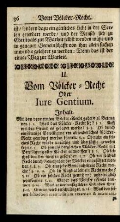 II. Vom Völcker-Recht Oder Iure Gentium.