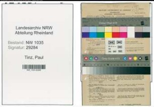Entnazifizierung Paul Tinz , geb. 24.01.1891 (Bergmann)