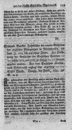 Jahrbücher der neuern Geschichte der englischen Pflanzungen in Nordamerika. Bd.1.