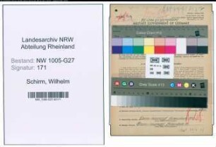 Entnazifizierung Wilhelm Schirm , geb. 25.04.1888 (Vers.Vertreter)