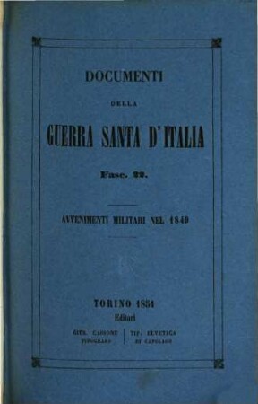 Documenti della guerra santa d'Italia, 22