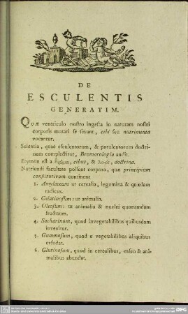 De Esculentis Generatim