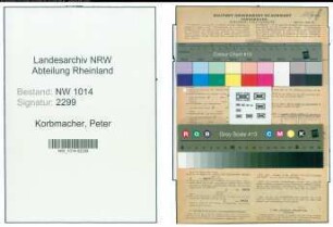 Entnazifizierung Peter Korbmacher , geb. 19.11.1879 (Arbeiter)