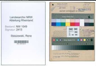 Entnazifizierung Rene Staszewski , geb. 30.04.1905 (Buchhalter)
