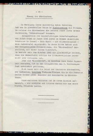 Ehrung der Märchenfrau