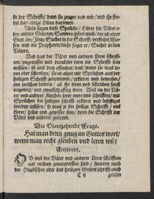 Die Viertzehende Frage.