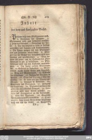 Inhalt des drey und funfzigsten Buchs.