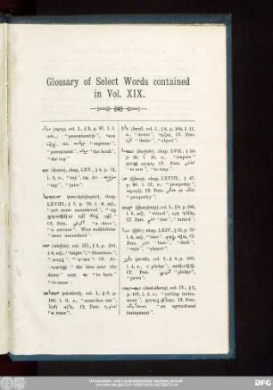 Glossary of Select Words contained in Vol. XIX.