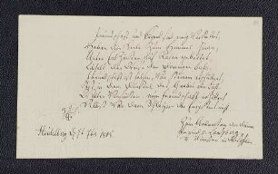 Ignaz von Landsberg. – Heidelberg, 07.09.1808