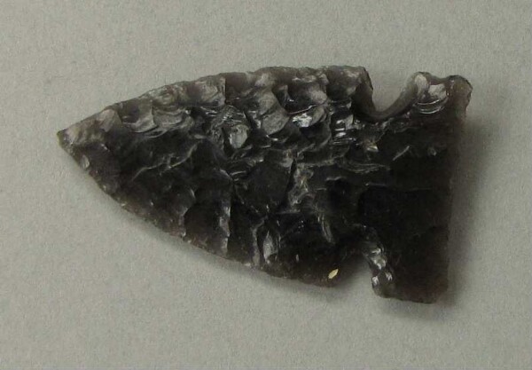 Arrowhead made from obsidian