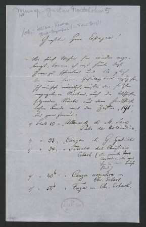 Brief an Franz Espagne : 19.11.1861