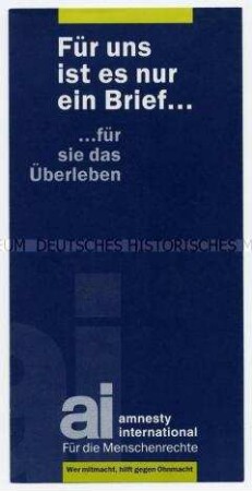 Informationsprospekt von "amnesty international"