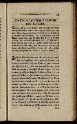 Am fünf und zwanzigsten Sonntage nach Trinitatis.