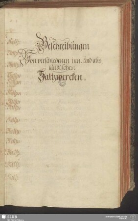 Beschreibungen von verschiedenen inn- und ausländischen Saltzwercken - XVII 52 4.
