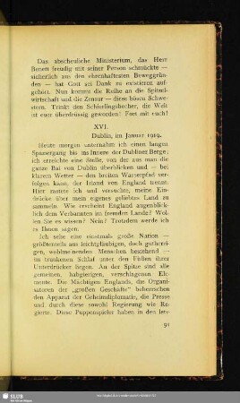 XVI. Dublin, im Januar 1919