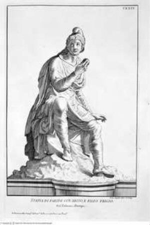 Raccolta di statue antiche e moderne / data in luce sotto i gloriosi auspicj di N.S. Papa Clemente XI. da Domenico de Rossi. Illustrata colle sposizioni a ciascheduna immagine di Paolo Alessandro Maffei Roma : Stamperia alla Pace Domenico de Rossi, 1704.Paris (Tafel CXXIV) - Raccolta di statue antiche e moderne...