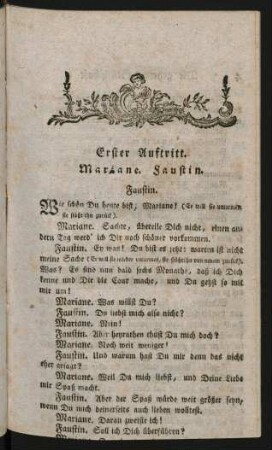 Erster Auftritt. - Drey und dreyßigster und letzter Auftritt.